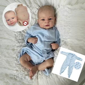 Bebê Reborn Menino com Veias Autênticas e Corpo em Silicone Macio