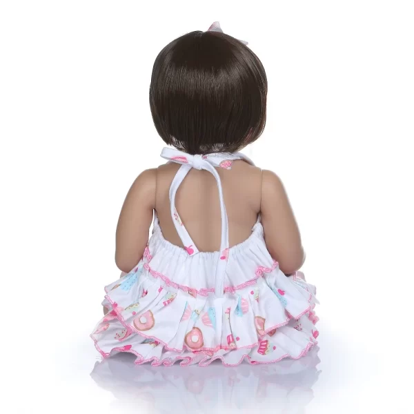 Boneca Realista de 47CM com Pele Bronzeada, Corpo Inteiro em Silicone e Olhos Verdes - Perfeita para Presentes - Image 3