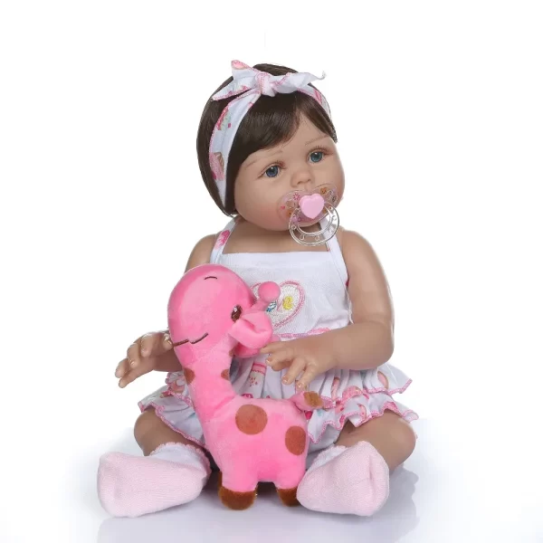 Boneca Realista de 47CM com Pele Bronzeada, Corpo Inteiro em Silicone e Olhos Verdes - Perfeita para Presentes - Image 2