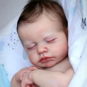 Bebê Reborn Menina em Silicone Vinil Corpo Inteiro com Cabelo Implantado e Veias Visíveis