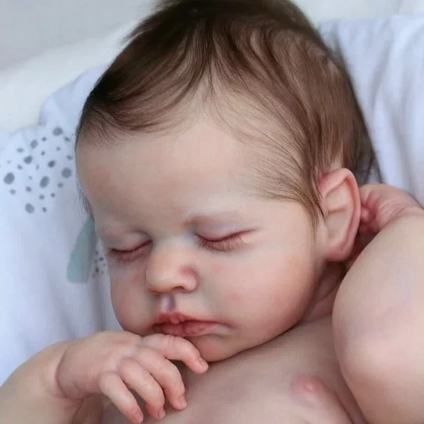 Bebê Reborn Menina em Silicone Vinil Corpo Inteiro com Cabelo Implantado e Veias Visíveis - Image 5