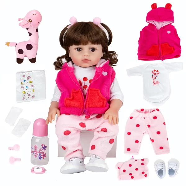 Bebê Reborn Girafinha: Realismo e Carinho com Silicone Macio