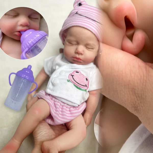 Bebê Reborn Lana de Silicone Sólido Abre a boca, Carequinha,  Veias aparentes - Image 2