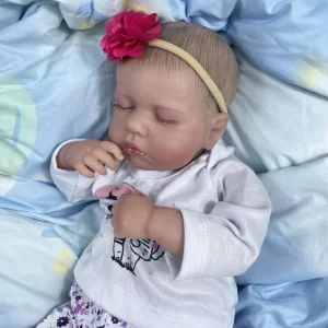 Bebê Reborn Luara Dormindo: Realismo em Silicone com Veias Visíveis