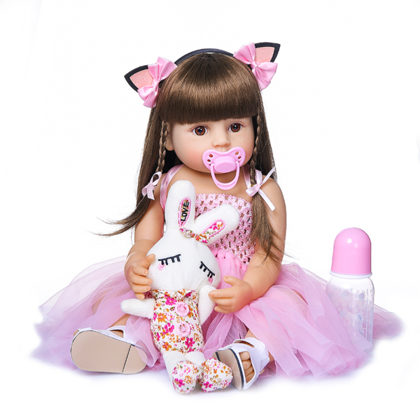 Bebê Reborn Agner 100 % Silicone de vinil de silicone de corpo inteiro - Image 4